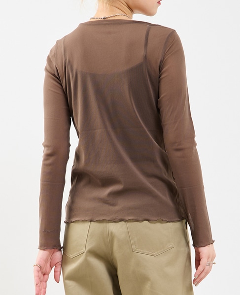 チュールシアープルオーバー 詳細画像 モカ 3