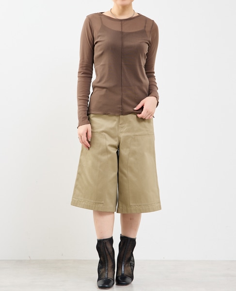 チュールシアープルオーバー 詳細画像 モカ 4