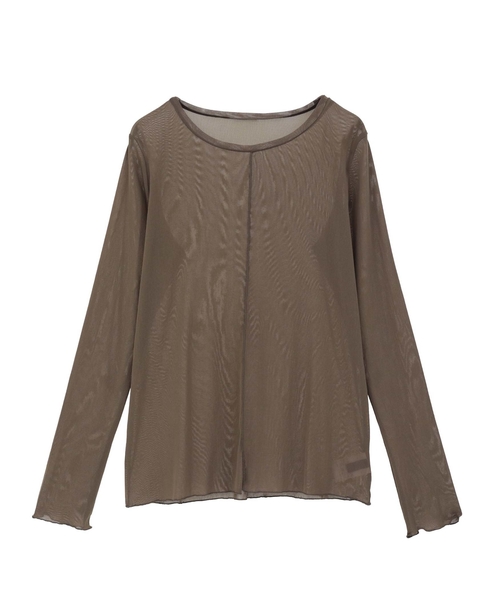 チュールシアープルオーバー 詳細画像 モカ 8