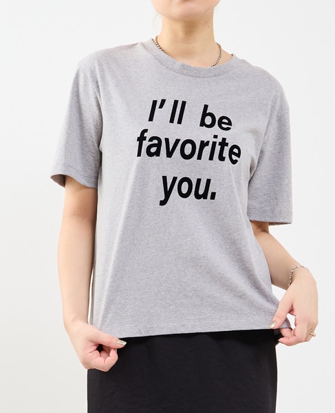 フロッキープリントTシャツ 詳細画像 トップグレー 1