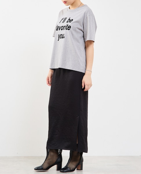 フロッキープリントTシャツ 詳細画像 トップグレー 8