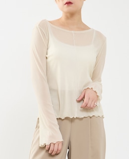 シアーチュールボートネックフロッキー加工インナー