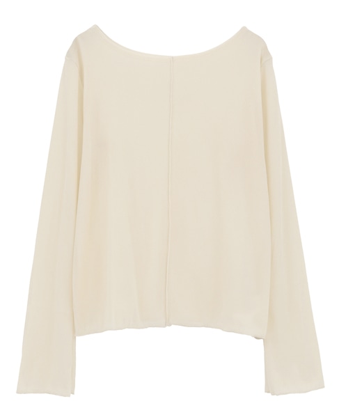 シアーチュールボートネックフロッキー加工インナー 詳細画像 オフホワイト 8