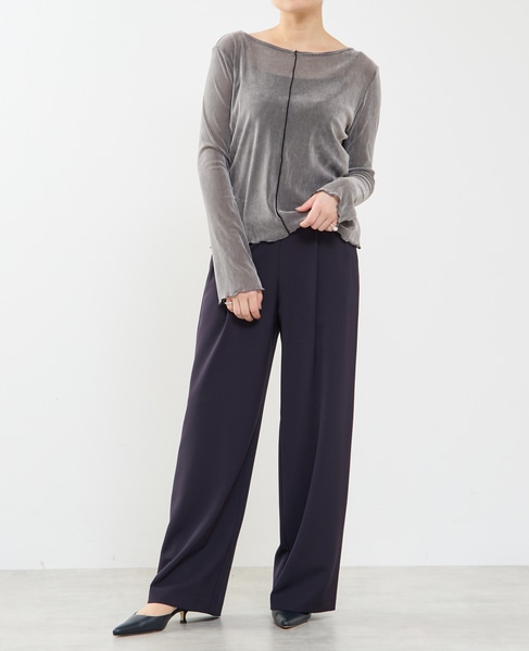 シアーチュールボートネックフロッキー加工インナー 詳細画像 グレー 5