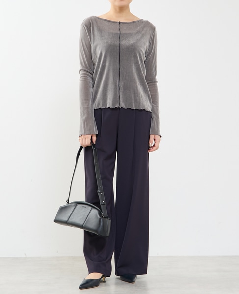 シアーチュールボートネックフロッキー加工インナー 詳細画像 グレー 6