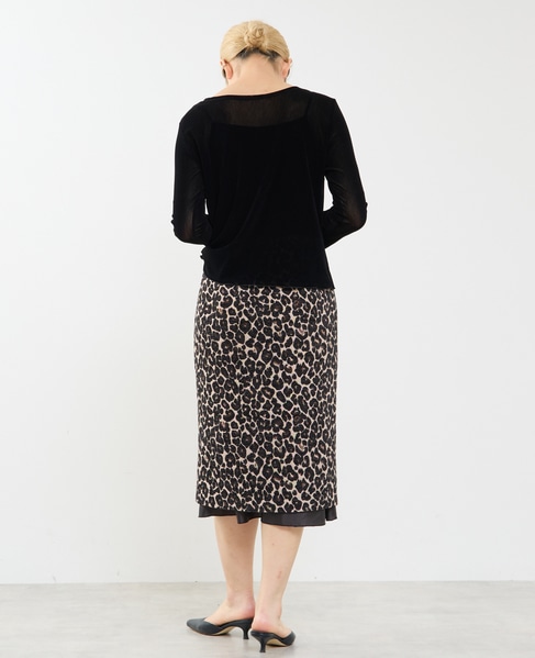 シアーチュールボートネックフロッキー加工インナー 詳細画像 ブラック 5