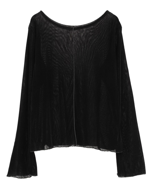 シアーチュールボートネックフロッキー加工インナー 詳細画像 ブラック 8