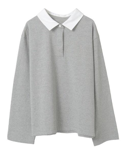 度詰め天竺ラガーシャツ 詳細画像 トップグレー 1