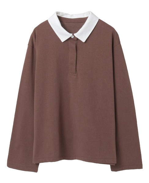 度詰め天竺ラガーシャツ 詳細画像 ブラウン 1