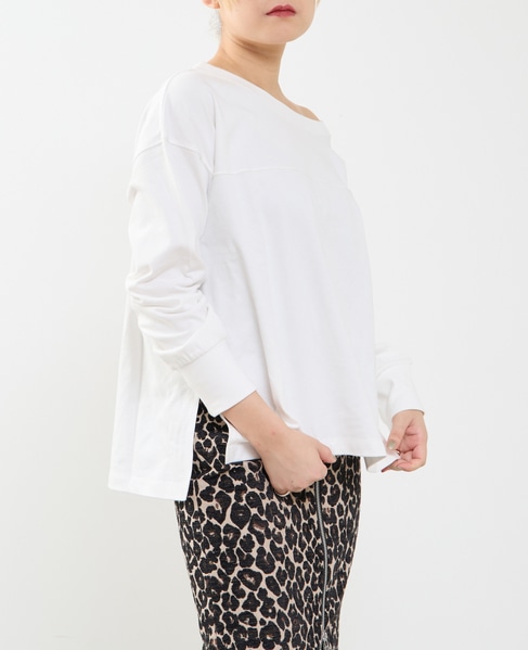 ボートネックピグメント染めプルオーバー 詳細画像 オフホワイト 5