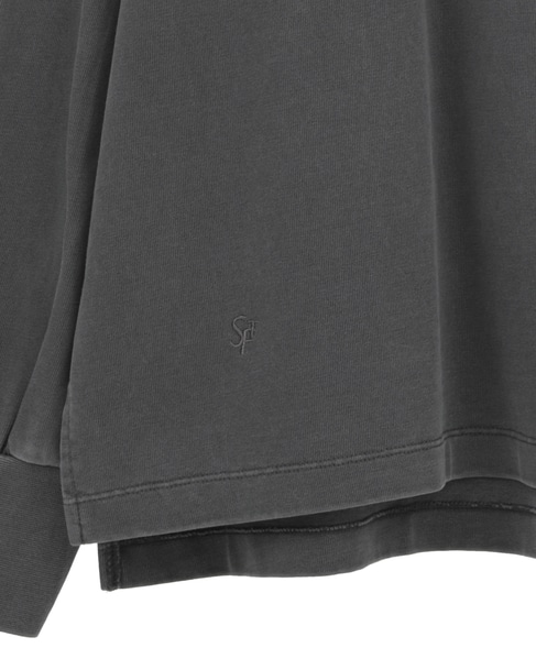 ボートネックピグメント染めプルオーバー 詳細画像 チャコールグレー 12