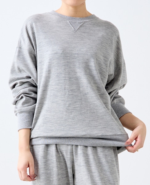 【A＿/エース】ウールスムースプルオーバー 詳細画像 グレー 1
