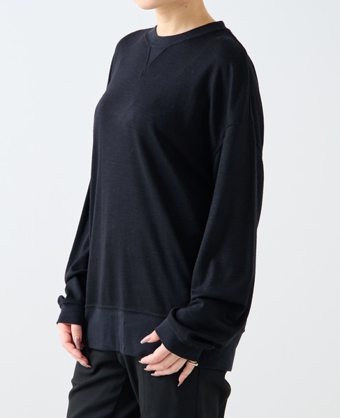 【A＿/エース】ウールスムースプルオーバー 詳細画像 ブラック 2