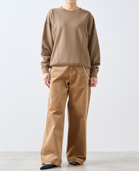 切り替えデザインスウェット 詳細画像 カーキ 5