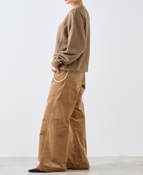 切り替えデザインスウェット 詳細画像 カーキ 6