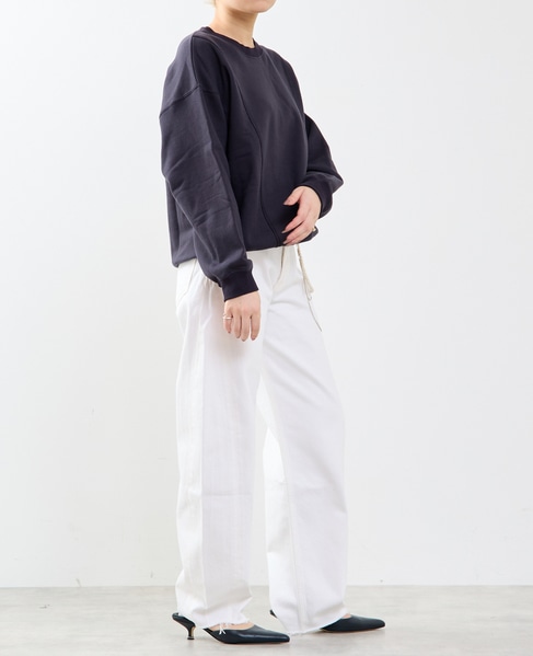 切り替えデザインスウェット 詳細画像 チャコールグレー 8