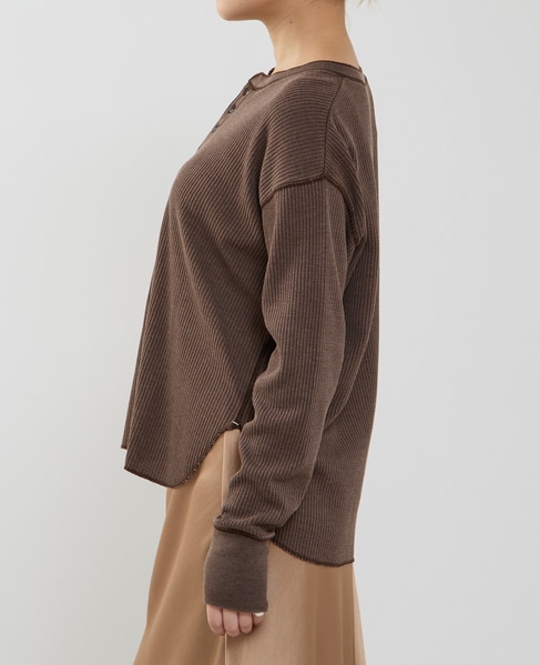 ヘンリーネックプルオーバー 詳細画像 ブラウン 2