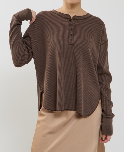 ヘンリーネックプルオーバー 詳細画像 ブラウン 5