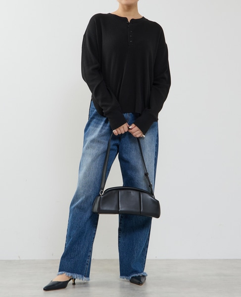 ヘンリーネックプルオーバー 詳細画像 ブラック 5