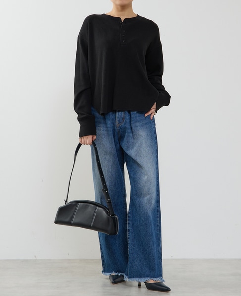 ヘンリーネックプルオーバー 詳細画像 ブラック 6