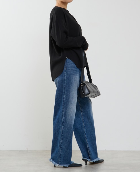 ヘンリーネックプルオーバー 詳細画像 ブラック 8