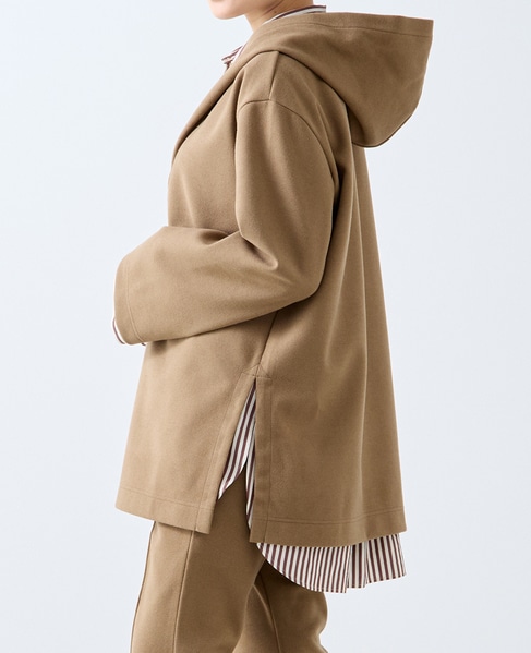 【A_/エース】起毛ジャージフーディ 詳細画像 カーキ 2