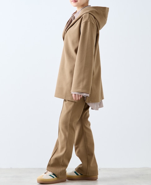 【A_/エース】起毛ジャージフーディ 詳細画像 カーキ 5