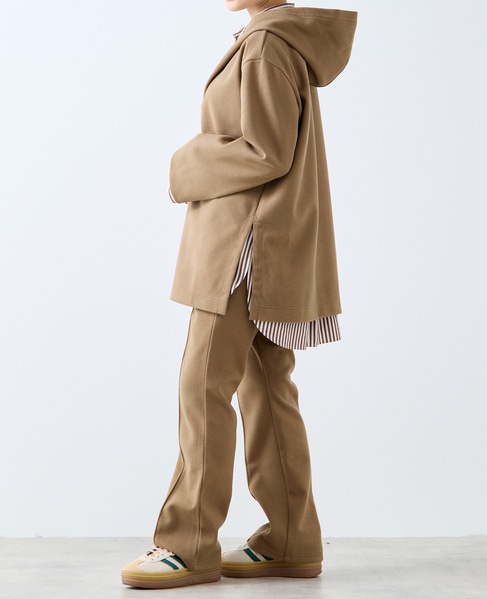【A_/エース】起毛ジャージフーディ 詳細画像 カーキ 6
