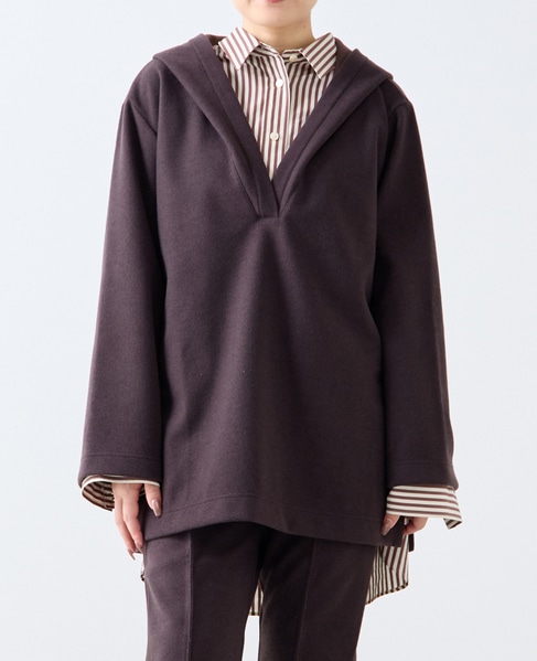 【A_/エース】起毛ジャージフーディ 詳細画像 ブラウン 1