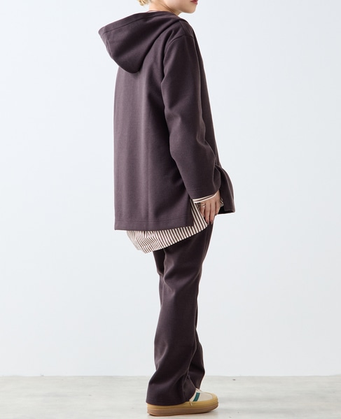 【A_/エース】起毛ジャージフーディ 詳細画像 ブラウン 6