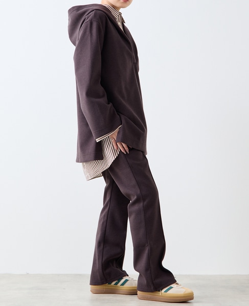 【A_/エース】起毛ジャージフーディ 詳細画像 ブラウン 7