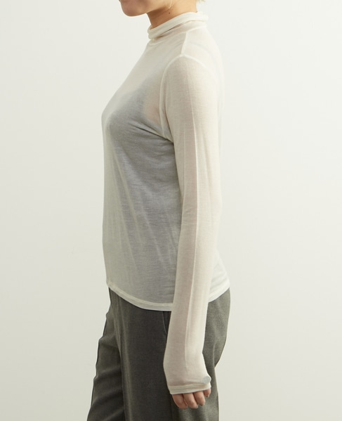 カシミヤシルク混シアータートルインナー 詳細画像 オフホワイト 3