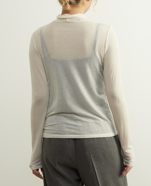 カシミヤシルク混シアータートルインナー 詳細画像 オフホワイト 6