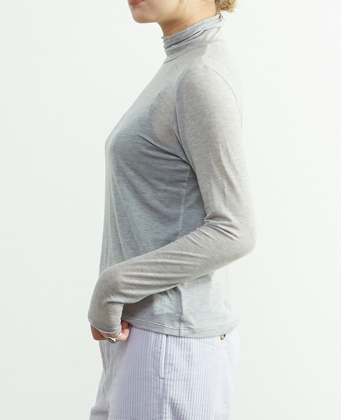 カシミヤシルク混シアータートルインナー 詳細画像 グレー 2