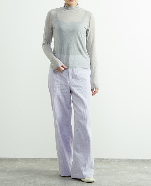 カシミヤシルク混シアータートルインナー 詳細画像 グレー 4