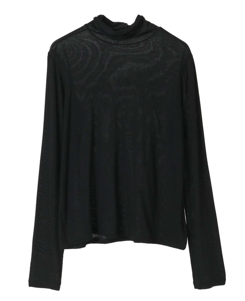 カシミヤシルク混シアータートルインナー 詳細画像 ブラック 10