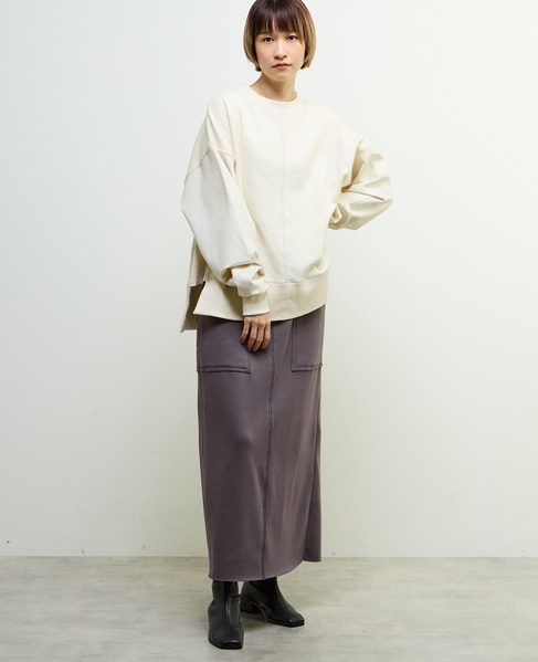 【nota della mano sinistra（ノータ デラ マノ シニストラ）】袖切替デザインスウェット 詳細画像 オフホワイト 10