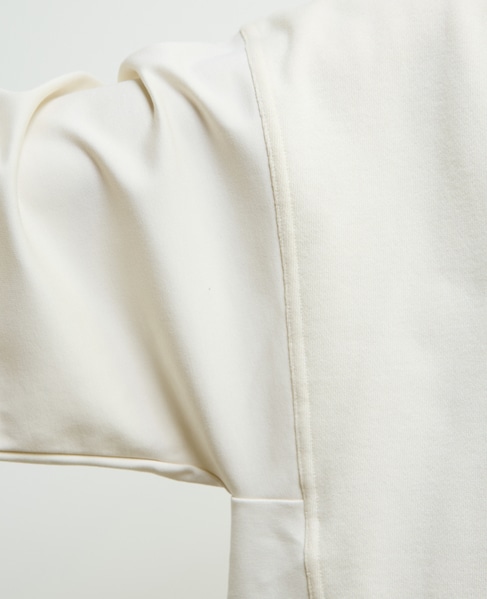 【nota della mano sinistra（ノータ デラ マノ シニストラ）】袖切替デザインスウェット 詳細画像 オフホワイト 14