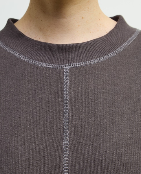 【nota della mano sinistra（ノータ デラ マノ シニストラ）】袖切替デザインスウェット 詳細画像 チャコールグレー 14