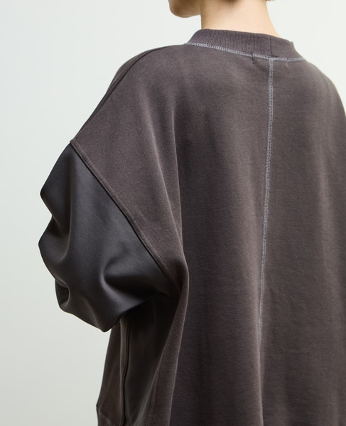 【nota della mano sinistra（ノータ デラ マノ シニストラ）】袖切替デザインスウェット 詳細画像 チャコールグレー 20