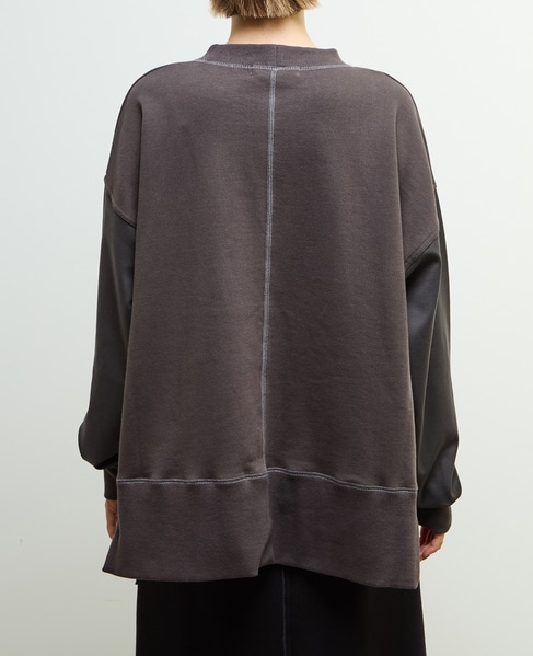【nota della mano sinistra（ノータ デラ マノ シニストラ）】袖切替デザインスウェット 詳細画像 チャコールグレー 21