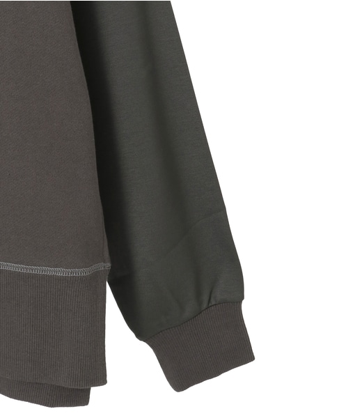 【nota della mano sinistra（ノータ デラ マノ シニストラ）】袖切替デザインスウェット 詳細画像 チャコールグレー 25