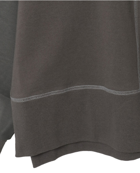 【nota della mano sinistra（ノータ デラ マノ シニストラ）】袖切替デザインスウェット 詳細画像 チャコールグレー 26