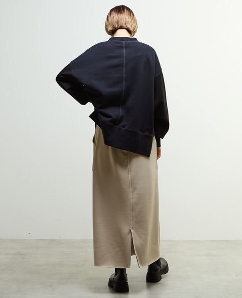 【nota della mano sinistra（ノータ デラ マノ シニストラ）】袖切替デザインスウェット 詳細画像 ブラック 10