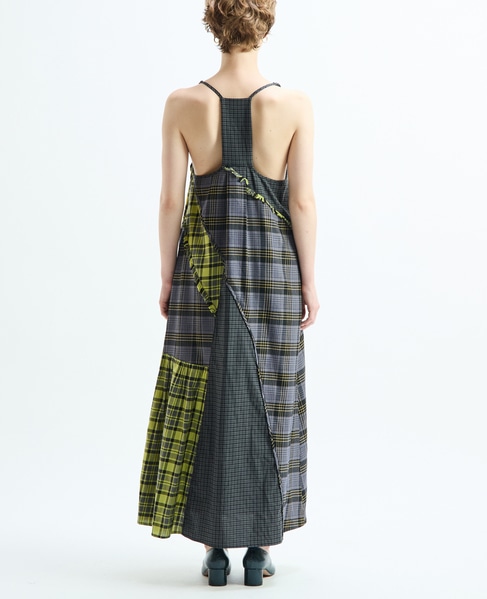 【AULA AILA/アウラ アイラ】CHECKERED JUMPER SKIRT 詳細画像 イエロー系その他 3