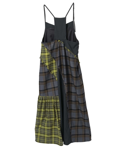 【AULA AILA/アウラ アイラ】CHECKERED JUMPER SKIRT 詳細画像 イエロー系その他 4