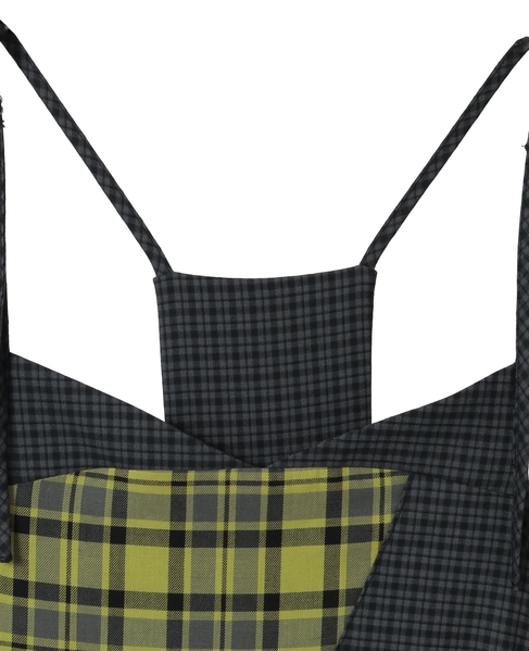 【AULA AILA/アウラ アイラ】CHECKERED JUMPER SKIRT 詳細画像 イエロー系その他 5