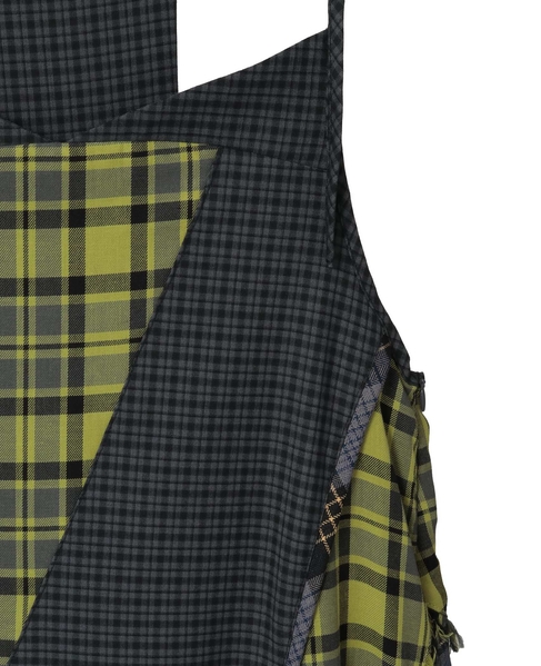 【AULA AILA/アウラ アイラ】CHECKERED JUMPER SKIRT 詳細画像 イエロー系その他 7