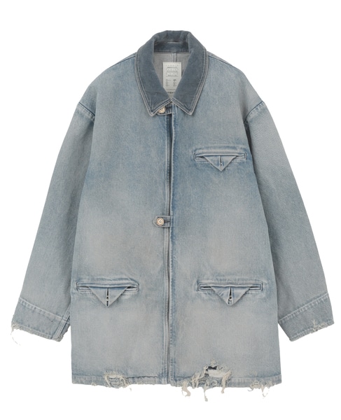 【KURO/クロ】DENIM HALF COAT 詳細画像 インディゴ 1