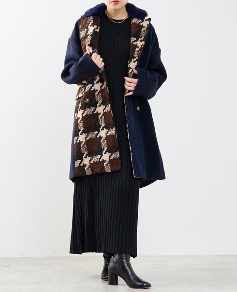 《別注》【AULA AILA/アウラ アイラ】TAILOR HALF COAT 詳細画像 ネイビー 2